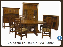 75 Santa Fe Double Ped Table