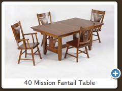 40 Mission Fantail Table