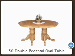 50 Double Pedestal Oval Table