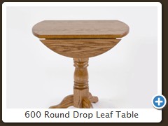 600 Round Drop Leaf Table