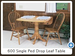 600 Single Ped Drop Leaf Table