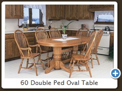 60 Double Ped Oval Table