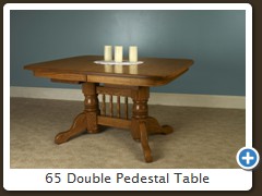 65 Double Pedestal Table